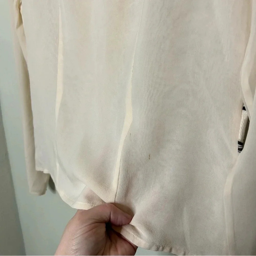 Ravel Silk Zip Up Blouse Size Small - Picture 4 of 7